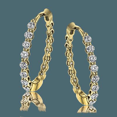 Simon G. 18k White Gold Hoop Earrings