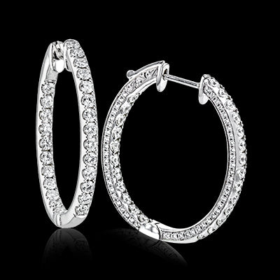Simon G. 18k White Gold Sg Hoop Earrings