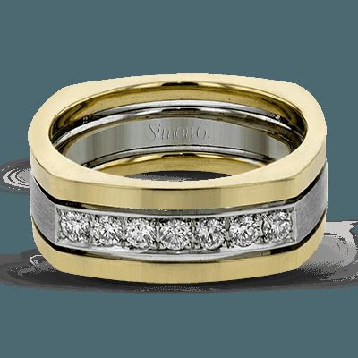 Simon G. 14k White Gold Mens Ring