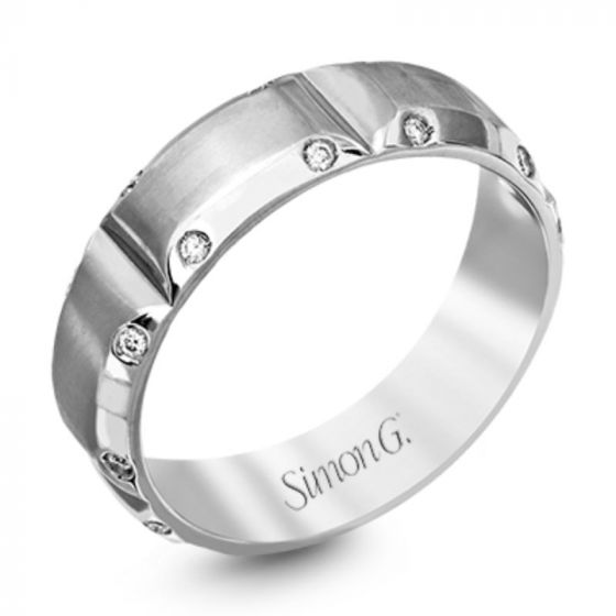 Simon G. 14k White Gold Mens Ring