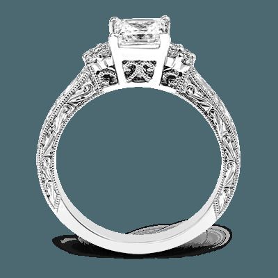 Simon G. 18k White Gold Engagement Ring