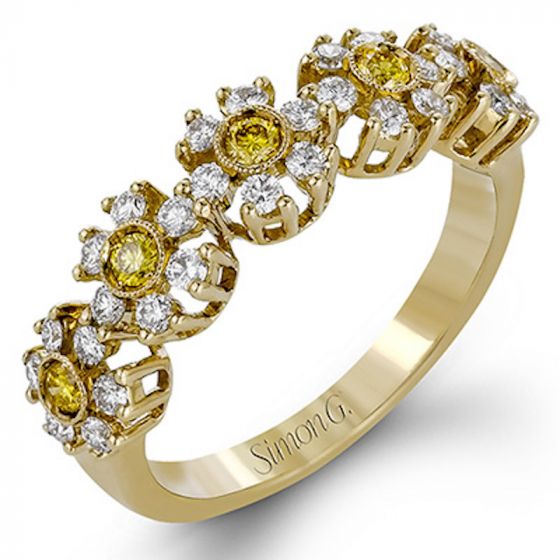 Simon G. 18k Two Tone Gold Modern Enchantment Diamond Ring