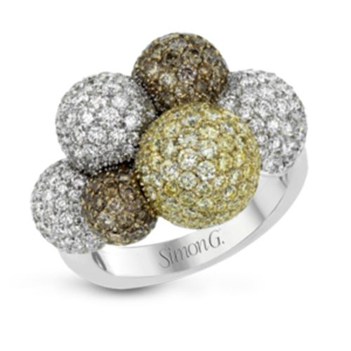 Simon G. 18k White Gold Diamond Ring
