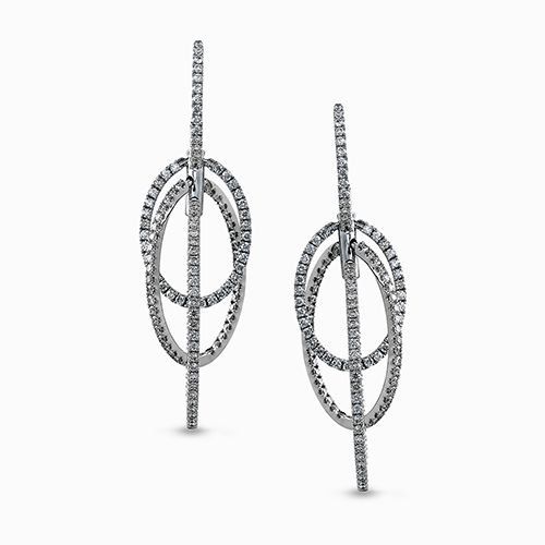 Simon G. 18k White Gold Diamond Earrings