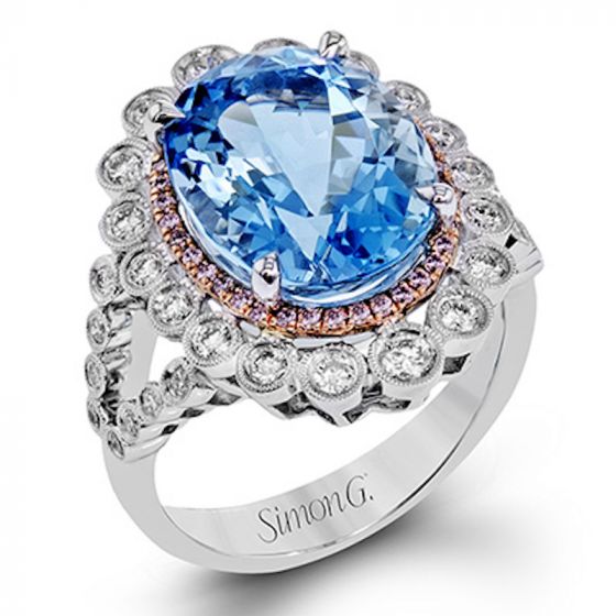 Simon G. 18k Two Tone Gold Passion Diamond Ring