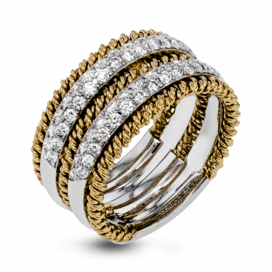 Simon G. 18k White Gold Diamond Ring