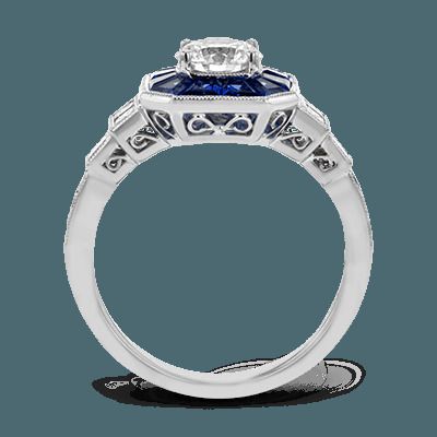 Simon G. 18k White Gold Engagement Ring
