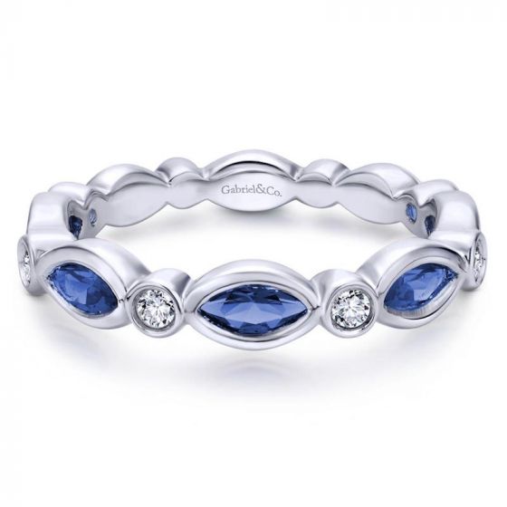 Gabriel & Co. 14k White Gold Stackable Ring