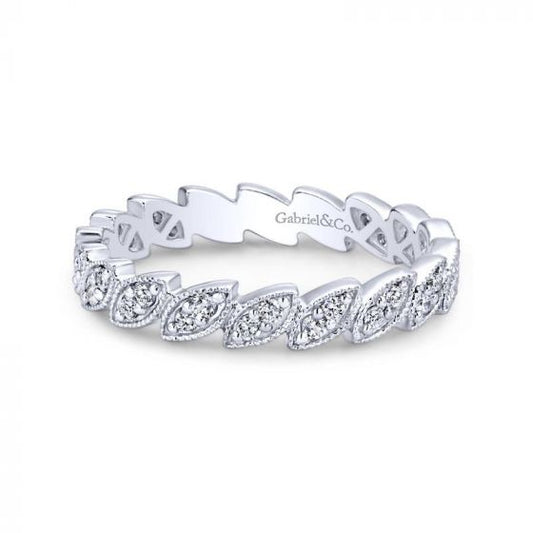 Gabriel & Co. 14k White Gold Stackable Diamond Ring