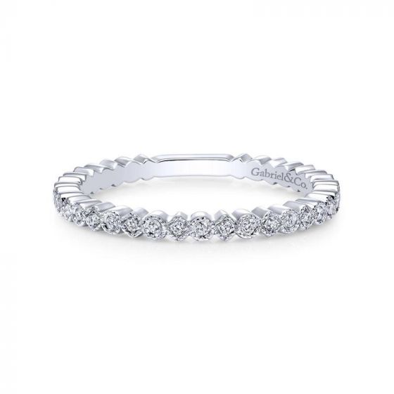 Gabriel & Co. 14k White Gold Stackable Diamond Ring