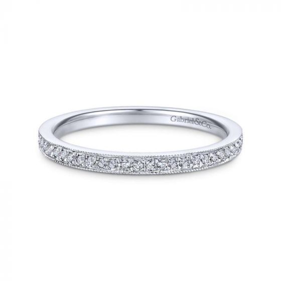 Gabriel & Co. 14k White Gold Stackable Diamond Ring