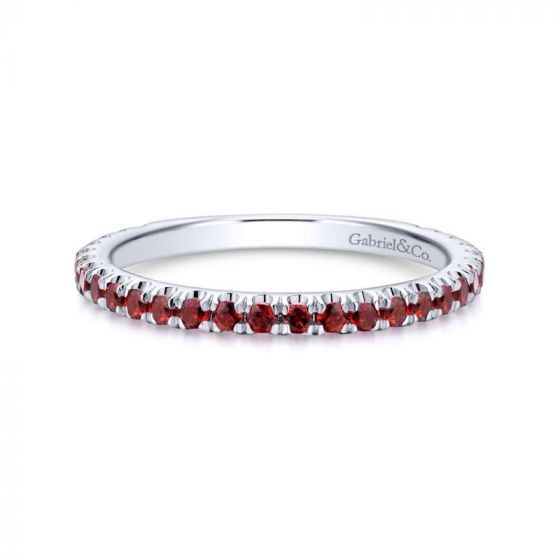 Gabriel & Co. 14k White Gold Stackable Gemstone Ring