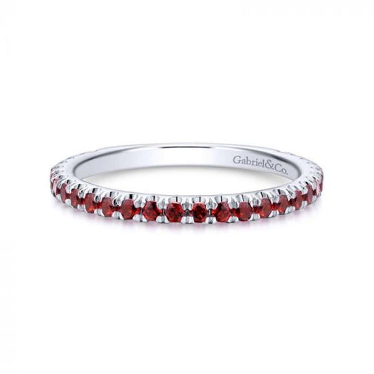 Gabriel & Co. 14k White Gold Stackable Gemstone Ring