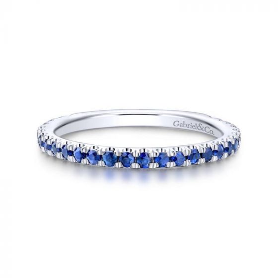 Gabriel & Co. 14k White Gold Stackable Gemstone Ring