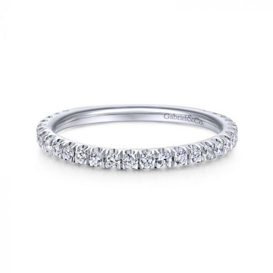 Gabriel & Co. 14k White Gold Stackable Diamond Ring