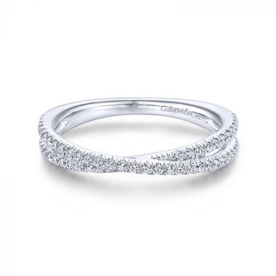 Gabriel & Co. 14k White Gold Stackable Diamond Ring