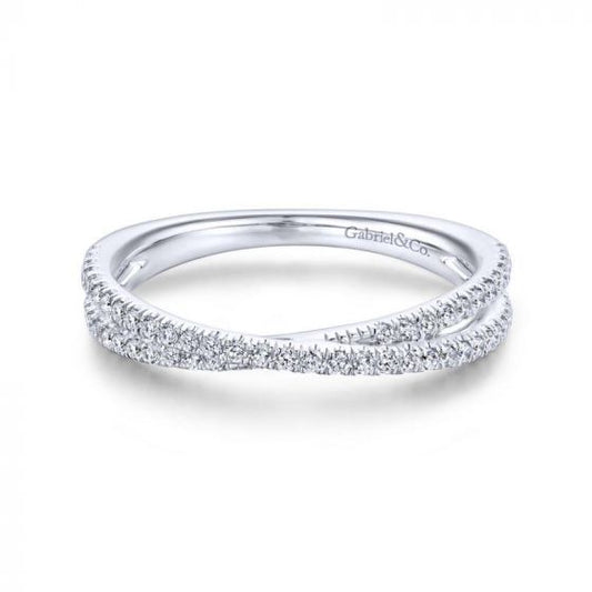 Gabriel & Co. 14k White Gold Stackable Diamond Ring