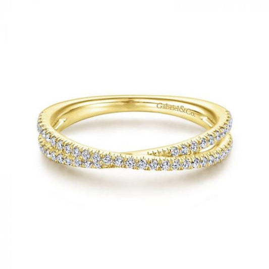 Gabriel & Co. 14k Yellow Gold Stackable Diamond Ring