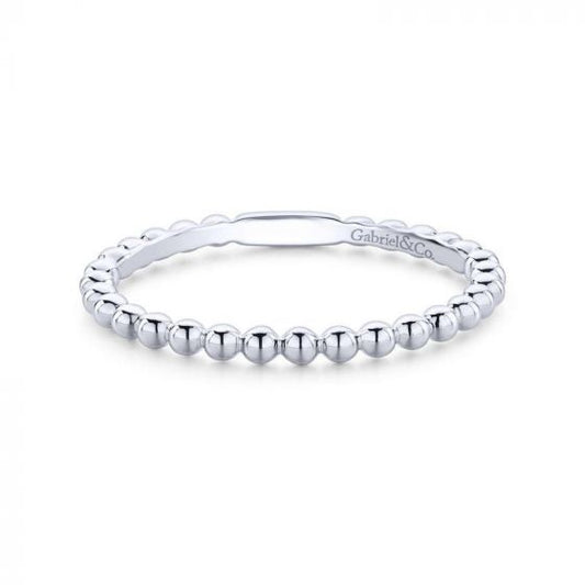 Gabriel & Co. 14k White Gold Stackable Ring