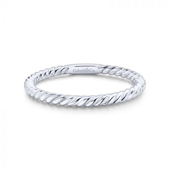 Gabriel & Co. 14k White Gold Stackable Ring