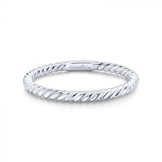 Gabriel & Co. 14k White Gold Stackable Ring