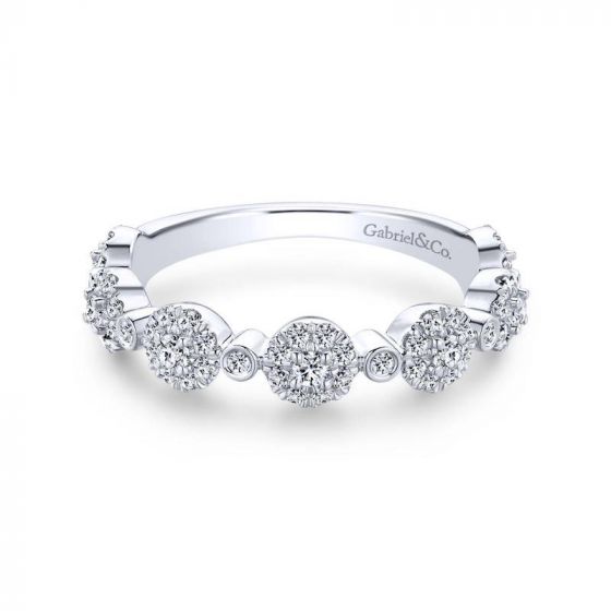 Gabriel & Co. 14k White Gold Stackable Diamond Ring