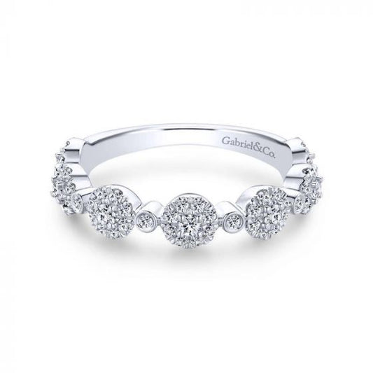 Gabriel & Co. 14k White Gold Stackable Diamond Ring