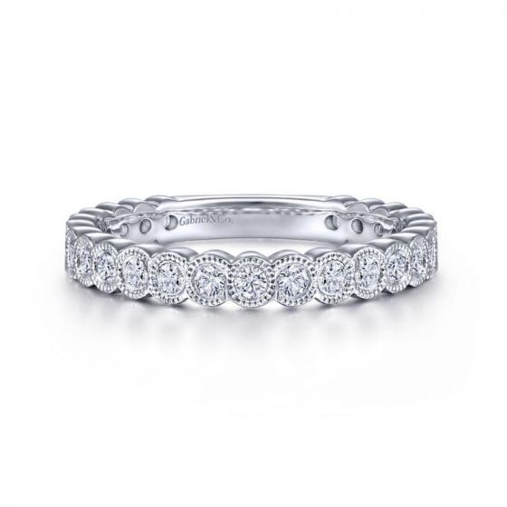 Gabriel & Co. 14k White Gold Stackable Diamond Ring