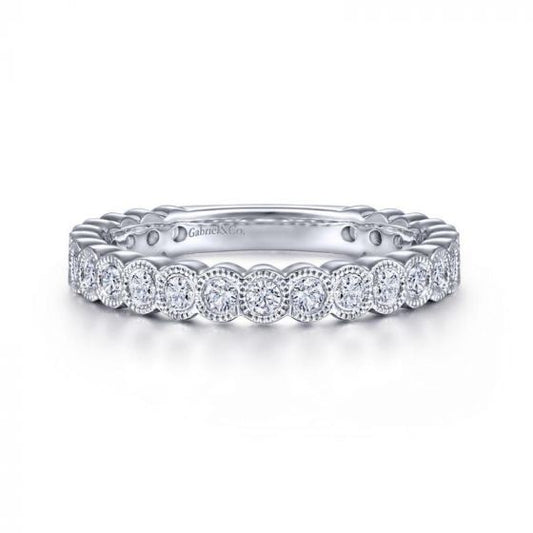 Gabriel & Co. 14k White Gold Stackable Diamond Ring