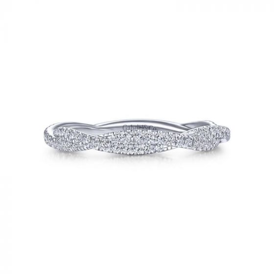 Gabriel & Co. 14k White Gold Stackable Diamond Ring