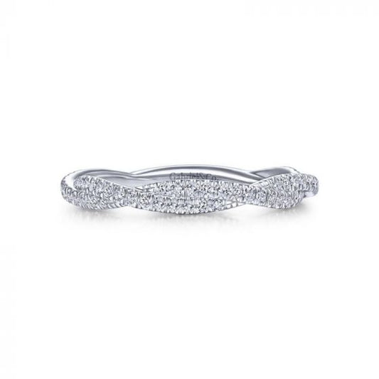 Gabriel & Co. 14k White Gold Stackable Diamond Ring