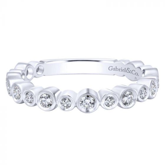 Gabriel & Co. 14k White Gold Stackable Ring