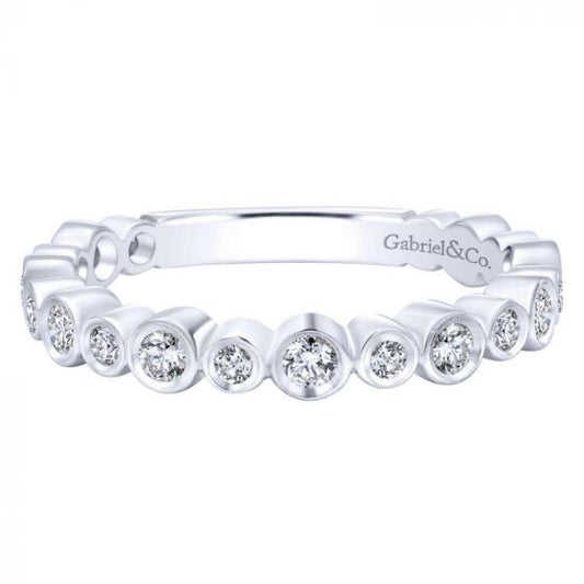 Gabriel & Co. 14k White Gold Stackable Ring