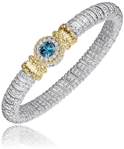 Vahan 14k Gold & Sterling Silver London Blue Topaz Bracelet