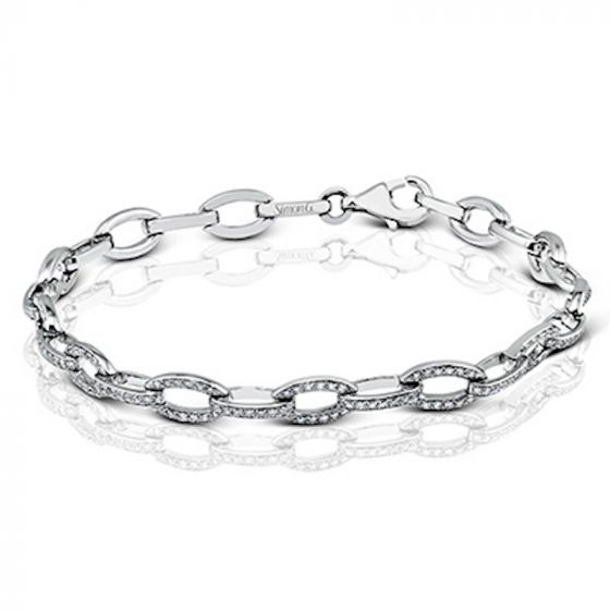 Simon G. 18k White Gold Modern Enchantment Diamond Bracelet