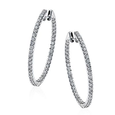 Simon G. 18k White Gold Hoop Earrings