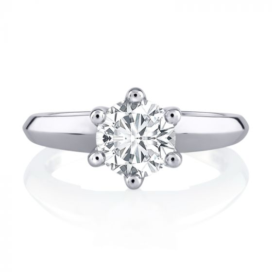 A. Jaffe Classic 6 Prong Solitaire Engagement Ring