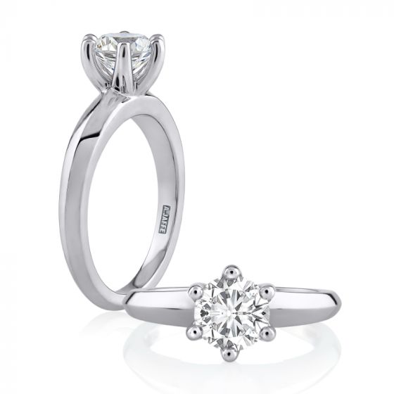 A. Jaffe Classic 6 Prong Solitaire Engagement Ring