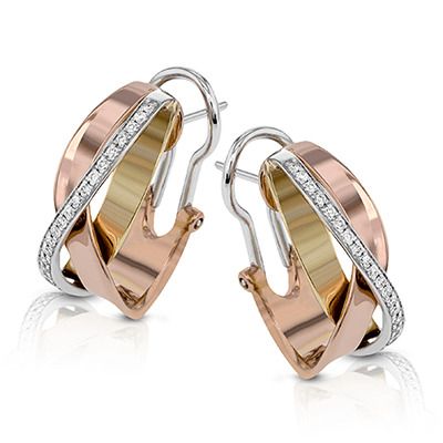 Simon G. 18k White Gold Earrings