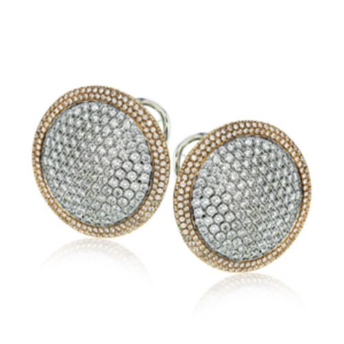 Simon G. 18k White Gold Diamond Earrings