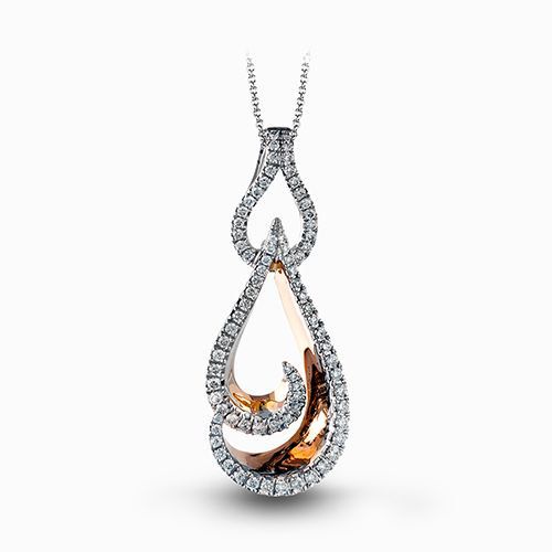Simon G. 18k White Gold Diamond Pendant