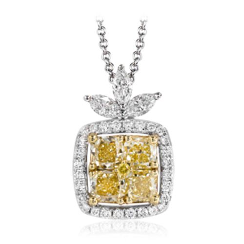 Simon G. 18k White Gold Diamond Pendant