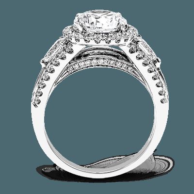 Simon G. 18k White Gold Engagement Ring