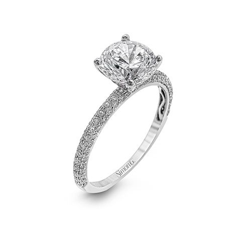 Simon G. 18k White Gold Engagement Ring