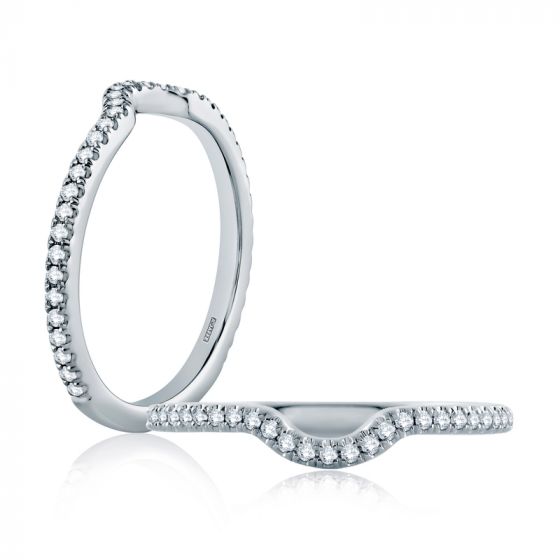 A. Jaffe Delicate French Pave Contour Band