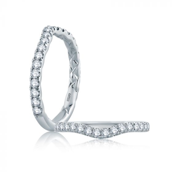 A. Jaffe Pave Diamond Band with Signature A.JAFFE Quilts Interior