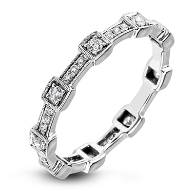 Simon G. 18k White Gold Sg Stackables Right Ring, Size 7