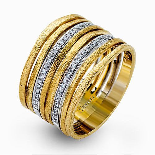 Simon G. 18k White Gold Diamond Ring