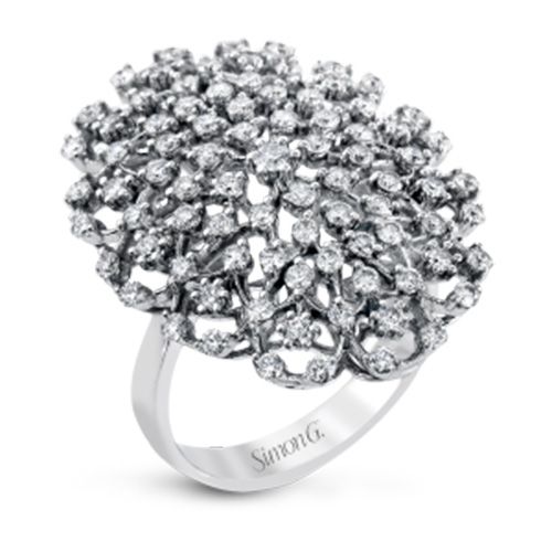 Simon G. 18k White Gold Diamond Ring