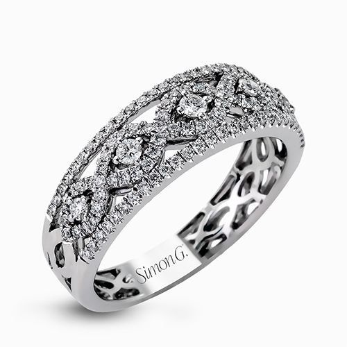 Simon G. 18k White Gold Diamond Ring